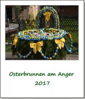 Aufbau Osterbrunnen am Anger